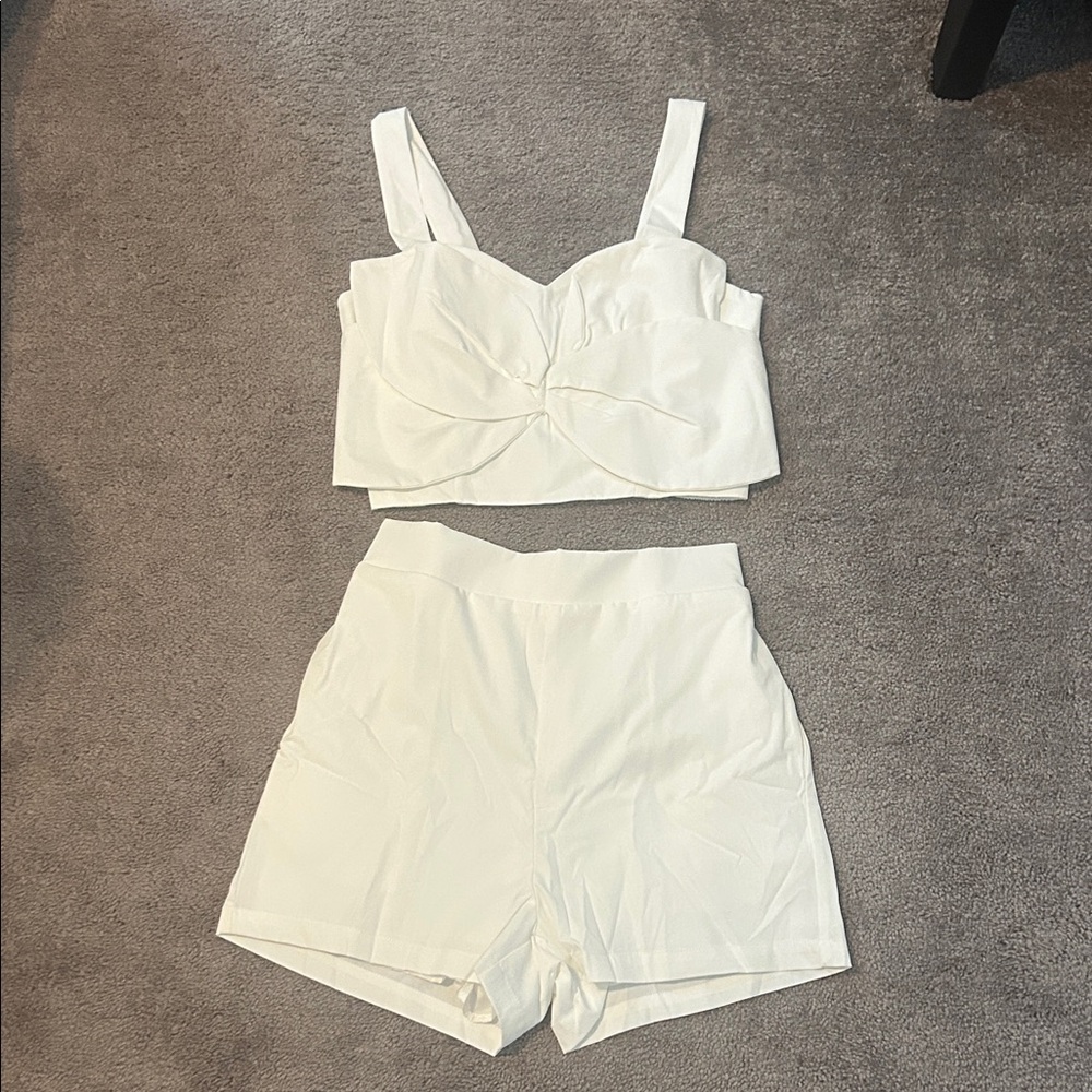 Elegant White Two-Piece Set